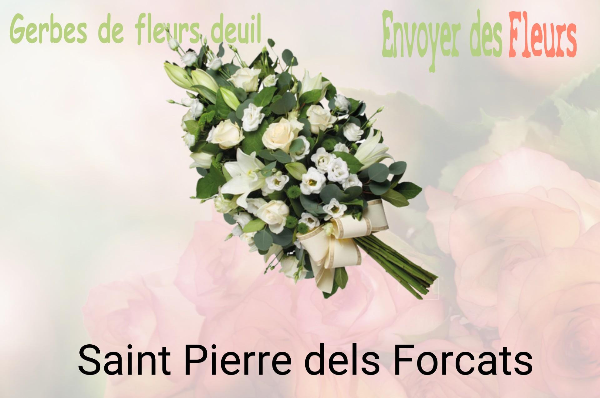 Gerbe de fleurs de deuil livrée à Saint-Pierre-dels-Forcats